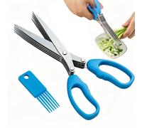 per Insalata Cesoie Multiuso Antiscivolo da Taglio a 5 | tritacoriandolo da cucina Per Cipollina Basilico Cottura Verdure Casa Ristorante Picnic BBQ Insalata Campeggio