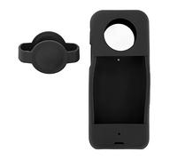 Per Insta 360 X3 Protezione Per Copriobiettivo, Copriobiettivo Custodia in Silicone Custodia Per Obiettivo Accessori Per Action Cam Per Insta360 X3 (Nero)
