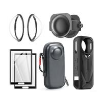 Per Insta 360 X5 Gear For Kit di protezione con custodia in EVA resistente copertura in silicone Lens Guard e due pellicole per schermo di grado ottico