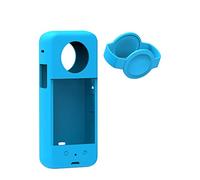 Per Insta360 One X3 Copriobiettivo in Silicone Custodia Protettiva per Corpo, Antiscivolo Antigraffio, Protezione per Fotocamera (Blu)