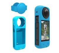 Per Insta360 X4 Custodia Cover Manicotto protettivo Lens Cap Cover Silicone antiscivolo antigraffio per Insta360 X4 (Blue)