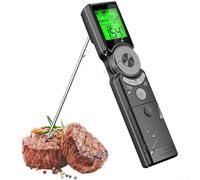 per instant Read Meat Thermometer with Timer Backlight per(Gray) | 3-second accurate reading, LCD backlight, per ideal for steak, poultry, baking, and frying