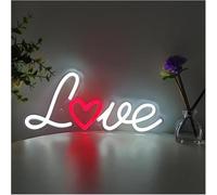 Per interni per decorazioni al neon Per lampada al neon Lettera Amore LED Parete Design dimmerabile per interruttore di alimentazione 29,5 cm × 12