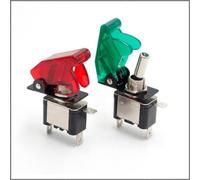 per interruttore a Leva in Lega di Alluminio 12V 20A per interruttore(Red) | Corrente 20A, copertura flip-up, indicazione visiva per chiara, lega alluminio, installazione universale