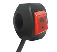 per interruttore Di per avvertenza per moto Pulsante Pericolo per ATV Off-Road Controller Flasher Nero