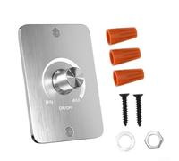 per interruttore Dimmer LED Alluminio 12V 5A Argento per interruttore | Rotativo 0-, 3 fili, installazione per facile, 12V DC, compatibilità universale