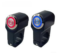 per interruttore Lega Alluminio 12V Autobloccante per interruttore | LED retroilluminato, al buio, impermeabile IP65, ideale per nebbia e pioggia, sicurezza notturna(Single red)