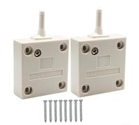 per interruttore Luce Armadio 2Pz 2A 250V Nero per interruttore(White) | Design , reset chiusura, 2A 250V, uso per sicuro armadi, installazione rapida