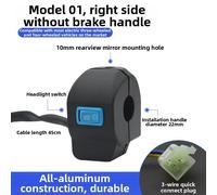 per interruttore manubrio in lega di alluminio per triciclo elettrico con luce
