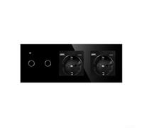 per interruttore Parete Touch Control Pannello per interruttore(black) | temperato per premium, design elegante, ai , controllo touch intuitivo, installazione facile