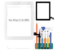 per iPad 2 Touch Screen Digitizer Vetro di Ricambio per iPad 2 2nd Gen A1395 A1396 A1397 Touch Display Panel Kit Parti di Riparazione, con Pulsante Home (Non Includere LCD) (Bianco)