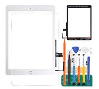 per iPad 9.7 2018 A1893 A1954 Touch Screen Digitizer Vetro di Ricambio, per iPad 6 A1893 A1954 Touch Display Panel Parti di Riparazione, con Pulsante Home (Non Includere LCD) (Bianco)