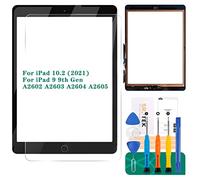 per iPad 9a generazione Touch Screen per iPad 9 A2602 Sostituzione dello schermo per iPad 10.2 2021 Digitizer A2603 A2604 A2605 Pannello sensore in vetro (con pulsante Home) (nero)