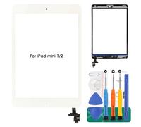 Per iPad Mini 1 Touch Screen Sostituzione A1432 Per iPad Mini 2 Digitalizzatore Sostituzione A1490, A1489, A1491 Touch Screen Con IC Chip, Pulsante Home, Supporto Fotocamera Kit Parti di Riparazione