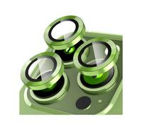 (per iPhone 13 Green A) 100 pezzi di pellicola protettiva in vetro con anello metallico per fotocamera CD per