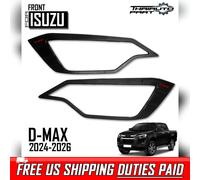 Per Isuzu D-max Dmax 2024 Cover Lampada Testa Luce Nero Opaco Logo Rosso