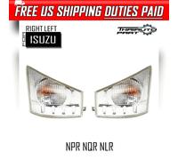 Per Isuzu NPR NQR GMC W3500 W4500 2008-17 Front Turn Signal Marker Clear Lens LR