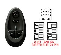 Per Iveco Daily 02/00>04/06 Pulsantiera Alzacristallo Ant. Sx C/Retr.Elet. 20Pin