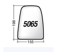 Per Iveco Daily 2014-2017 Vetro di Ricambio Sx per Specchio Retrovisore 155x198