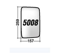 Per Iveco Daily Vetro di Ricambio Dx=Sx Asferico x Specchio Retrovisore 157x259