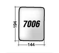 Per Iveco Daily Vetro di Ricambio per Specchio Retrovisore Dx=Sx Mis. 194x144mm