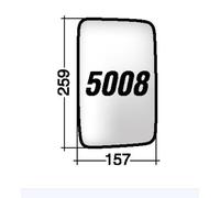 Per Iveco Daily Vetro di Ricambio Sx=Dx per Specchio Retrovisore 157x259mm
