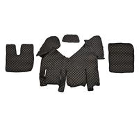 Per Iveco Stralis XP 2013+ Con Frigo Lefthdrive Nero+Bianco Eco Pelle Tappetini