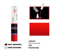PER JAGUAR PHOTON ROSSO 1 CM Ritocco Penna Pittura Pennello Fix Kit Scratch...