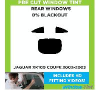 Per Jaguar XK100 Coupe 2002-2003 Pre Taglio Pellicola Finestrini Post. 0% Buio