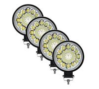 Per Jeep 96W Barra Luminosa A LED Faretto 12V 24V Luce Lavoro Per Auto Camion Barca Trattore ATV Fuoristrada 4X4 Per Mini Fari A LED Principale Fari Faro(4Pcs Round 66W)