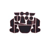 Per Jeep Per Compass 2017 2018 2019 MK2 Tappetino Antiscivolo In Gomma Car Door Groove Cup Phone Pad Gate Slot Coaster Interior JUNOOS(3)