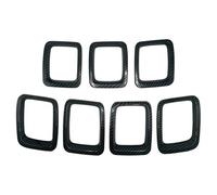 Per Jeep Per Compass MP 2017-2020 Inserti Griglia In Fibra Di Carbonio Per Auto ABS Anteriore Telaio Di Copertura Finiture Kit Esterni Griglia Anteriore Maschera Calandra