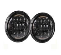 Per Jeep Per Wrangler JK LJ TJ Per CJ-8 Per CJ-7 Fari Anteriori Rotondi A LED Da 7 Pollici DRL Abbaglianti Fuoristrada Neri Principale Fari Faro(Headlight 2pcs I)