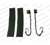 Per Jeep Willys Coda Gate Indietro Porta Catene Supporto + Tela CJ Cj2a 3a 3b
