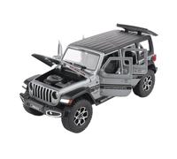 Per Jeep Wrangler Rubicon 1:22 Miniatura Pressofusa In Lega Dirt Bike Modello Di Auto Simulazione Collezione Decorazione(Gray)
