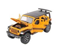 Per Jeep Wrangler Rubicon 1:22 Miniatura Pressofusa In Lega Dirt Bike Modello Di Auto Simulazione Collezione Decorazione(Yellow)