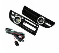 Per Jetta Per Bora MK4 1999 2000 2001 2002 2003 2004 1 Coppia Di Fendinebbia Angel Eyes Lampada Paraurti Anteriore Griglia Di Copertura Con Kit Di Cavi