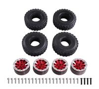 Per JJRC Per MN 82 78 Per D90 D91 D96 99S LC79 Per WPL 1/16 1/12 RC Parti Mozzo Per Pneumatici Con Clip In Metallo Per Trazione A Sei Ruote RC Modifiche Modelli(Red)
