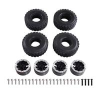 Per JJRC Per MN 82 78 Per D90 D91 D96 99S LC79 Per WPL 1/16 1/12 RC Parti Mozzo Per Pneumatici Con Clip In Metallo Per Trazione A Sei Ruote RC Modifiche Modelli(Black)