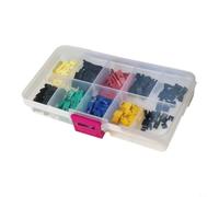 per jumper Cap Kit 200 pezzi 2,54 mm 2,0 mm corto circuito per | Set da 200 pezzi, griglia da 2,54 mm e 2,0 mm, 10 varianti, ideale per configurazione PCB e test di circuito