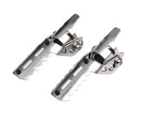 Per K&T&-M Adventure 990 1050 1090 1190 1290 Super Adventure ADV RST Accessori Moto Conducente Anteriore Highway Poggiapiedi Pieghevole Pedane Morsetti Poggiapiedi(Argento)