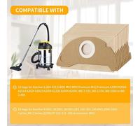 Per Karcher Accessori Aspirapolvere Wet Dry Confezione da 12 Sacchetti Polvere e
