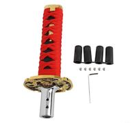 per KATANA Pomello del cambio, 15/20 cm auto per KATANA per maniglia pomello del cambio manuale a disco Fit Custom Style Unico (20 cm rosso)