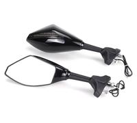 Per Kawasaki Per Ninja ZX6R ZX636 ZX10R Per 300 EX300 Specchietti Retrovisori Da Corsa Per Moto Con Indicatori Di Direzione Laterali manubrio specchi laterale(Black-Smoke)
