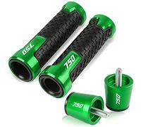 per Kawasaki Z750 Z 750 2007-2012 Moto Anti-Skid Manubrio Manopole in Gomma Manubrio estremità cap Spina 7/8 ''22mm con Logo (Colore : Verde)