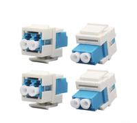 per keystone LC Adattatore per Cavi Rete 10G per keystone LC(white) | stabile, segnale per pulito, per dati ad alta , compatibile per os1 OS2, set da 4 pezzi