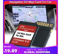 Per KIA Carens/Ceed/Niro/Optima/Picanto/Rio/Soul/Sportage/Stonic Veicolo Sat Nav GPS 2025 Aggiornamento Europa Turchia Mappe Scheda SD