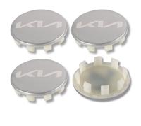 Per Kia Lega Calotta Centrale Ruota Mozzo x4 Argento Opaco 56mm Sportage Rio