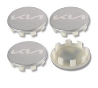Per Kia Lega Calotta Centrale Ruota Mozzo x4 Argento Opaco 56mm Sportage Rio