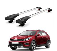 per Kia Rio X-Line 2017-2022, Barre portatutto, 2 pezzi incrociate - argento